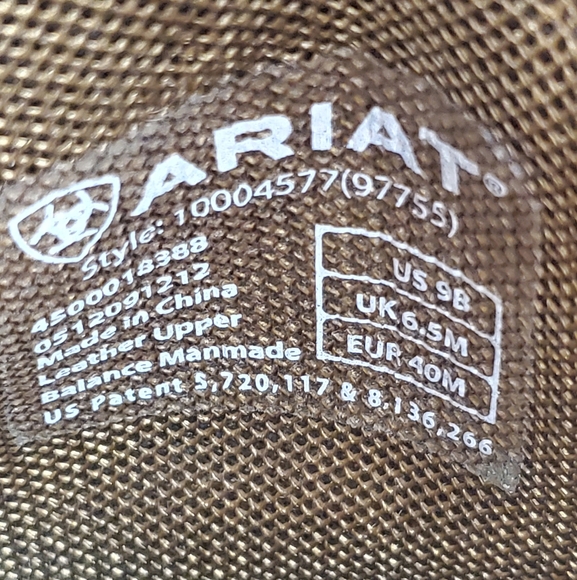 Ariat Western Cowgirl Boots Leather Women’s Size 9 B - Picture 7 of 16